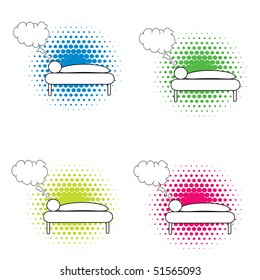 A set of dreaming graphics