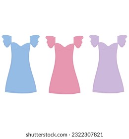 Set Of Dresses With Three Different Color