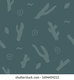 Set of Driftwood,Dry tree branches and wooden twigs.vector hand-drawn for cards and prints