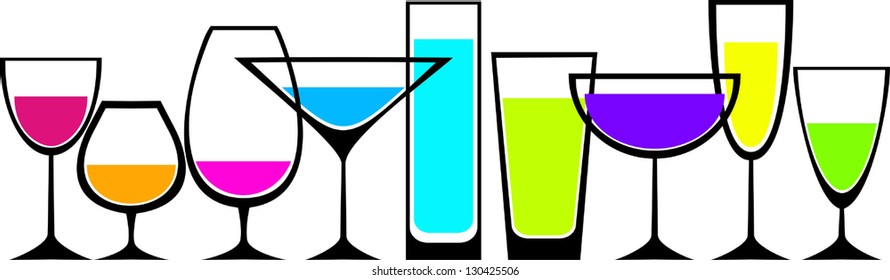 Set of drink glasses