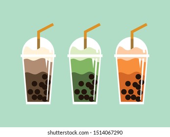 set of drinking, cocoa, coffee and tea 