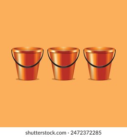 set of drinking plastic cups isolated