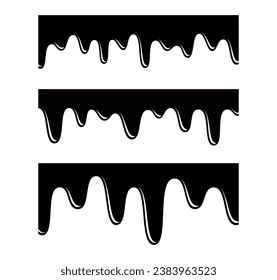 A set of dripping paint vector graphics