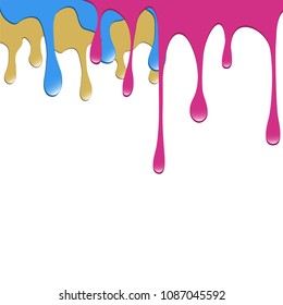 Dripping Rainbow Slime Colorful Illustration Children Stock Vector ...