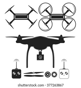 Set of drone design element