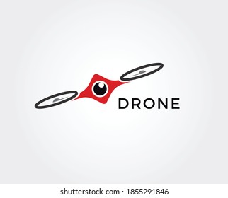Set of drone logo isolated on white and black background. Set of drone service and accessories labels, badges and design elements. Vector Illustration