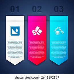 Set Drop in crude oil price, Credit card and Dollar rate decrease. Business infographic template. Vector