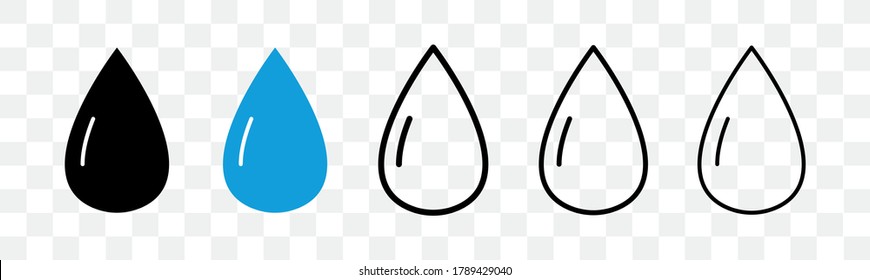 Set of drop icons , water . Vector illustration