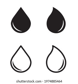 Set of drop icons , water . Vector illustration.