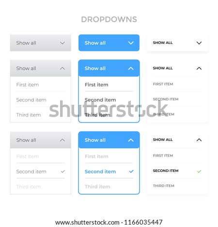 Set of dropdowns