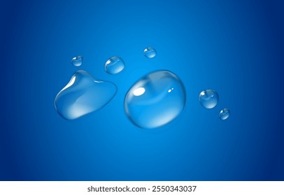 Set Drops icons. Transparent drop on a transparent background. Water drop.Texture on isolated background. Icon for banner and websites.