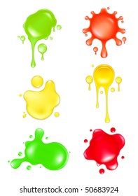 Set of drops, vector
