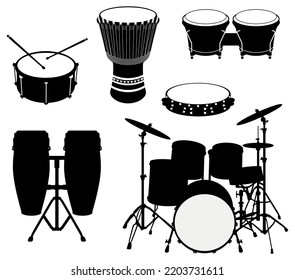 bongo drums silhouette