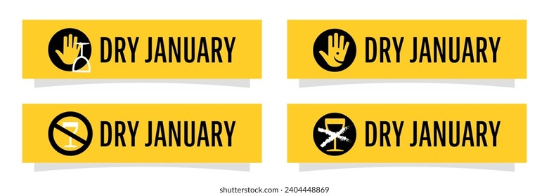 Set of Dry january banner