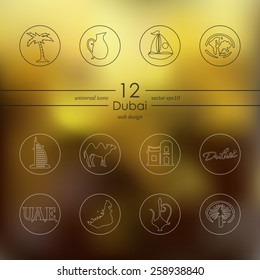 Set of Dubai icons