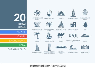 Set of Dubai icons