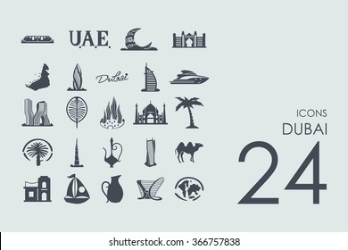 Set of Dubai icons