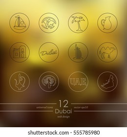 Set of Dubai icons