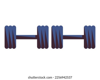 Set of dumbbells cartoon illustration on a white background. Vector.