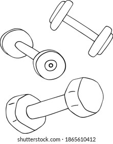 Juego de campanas de púas dibujadas por las manos al estilo de Doodle. Conjunto de vectores de equipos deportivos. Gráficos simples