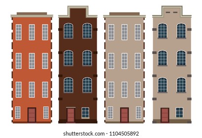 A Set of Dutch Building illustration