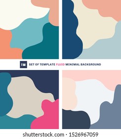 Set of dynamic Fluid shapes background. Collection liquid shape composition for business corporate, cover brochure, poster, flyer, wallpaper, banner web, presentation, etc. Vector illustration