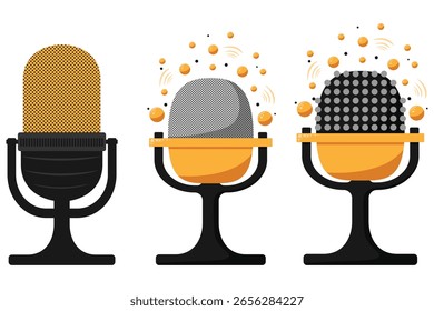 Conjunto de micrófonos dinámicos para grabación y transmisión de audio
