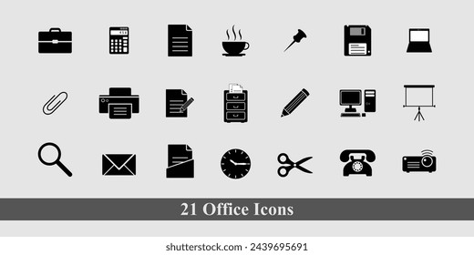 a set of Dynamic Workspace Modern Office Environment Icon icons including one of the office icons