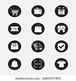 set of e commerce icons good web, application, website e commerce and element design