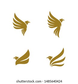 Set of Eagle logo design vector.