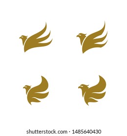 Set of Eagle logo design vector.