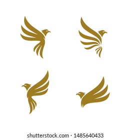 Set of Eagle logo design vector.