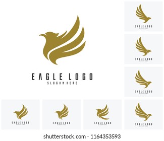 Set of Eagle logo vector