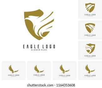 Set of Eagle logo vector