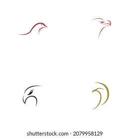 set of eagle logo vector illustration design template