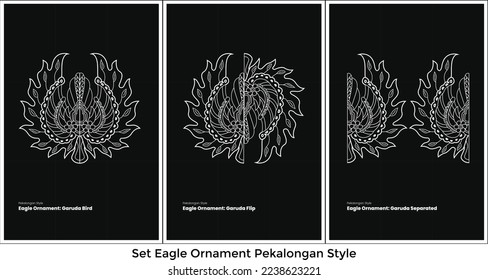 Set Eagle Ornament Pekalongan Style