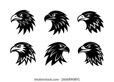 set of eagle vector illustration 