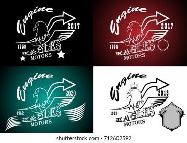 set eagles logos can make any size without loss of quality
