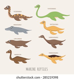 Set of Early carnivorous dinosaurs , eps10 vector format