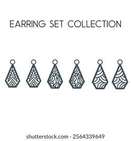 Set of earring laser cut