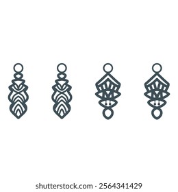 Set of earring laser cut