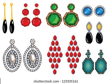 set of earrings