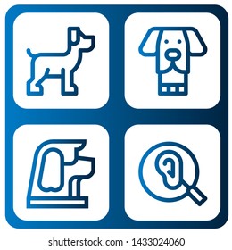Set of ears icons such as Dog, Ear , ears