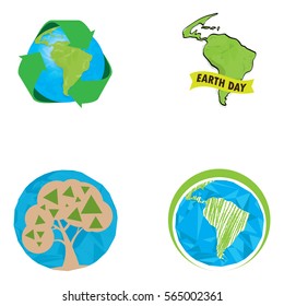 Set of Earth day graphic designs, Vector illustration