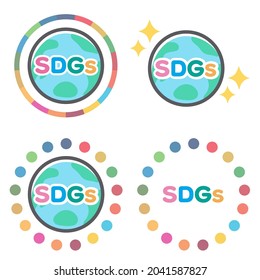 Set der SDGS der Erde 
Farbvarianten