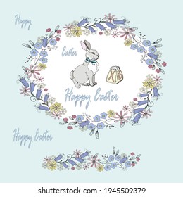 Ostergebäck für Ostern. Zeichnungen, farbig und einzeln auf weißem Hintergrund