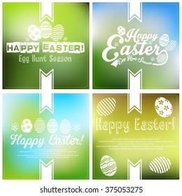 Set of Easter card template.Vector
