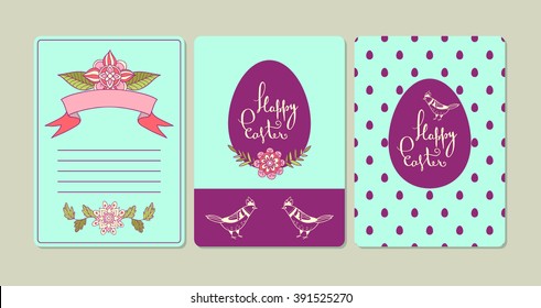 set of easter cards