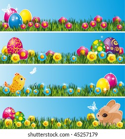 Set of Easter decor elements