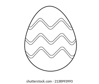 Set of Easter egg with different textures, patterns and colors. Spring holiday. Vector illustration isolated on white background.
